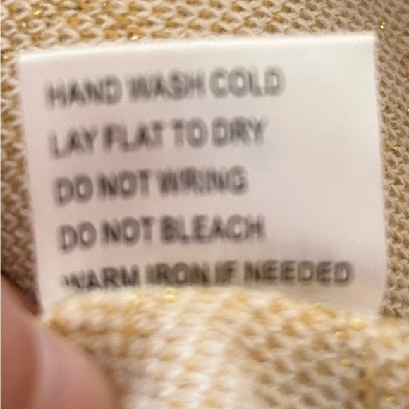 Bella Jane / NWT/ Size XL/ Woman's Elegant Cream And Gold Sweater. - Picture 11 of 13